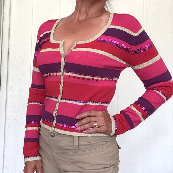 PANDEMONIUM VINTAGE BOHO EMBELLISHED CARDIGAN SMALL - Picture 2 of 6